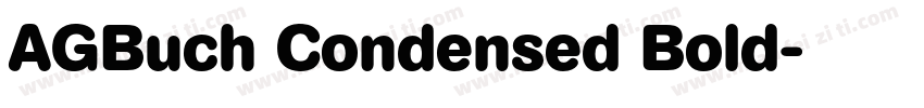 AGBuch Condensed Bold字体转换